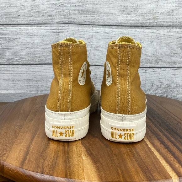 Converse Chuck Taylor All Star Lift Platform High Burnt Honey Shoe Womens Size 5 - Picture 6 of 11